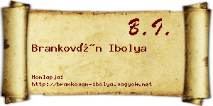 Brankován Ibolya névjegykártya